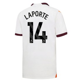 Jalkapallo Pelipaidat/Peliasut Manchester City Laporte 14 Vieraspelipaita 2023-24